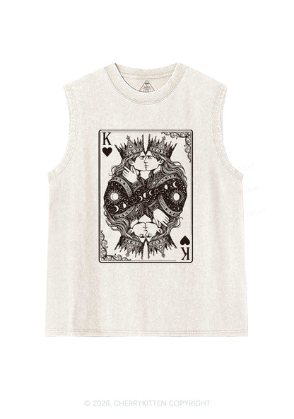 Kings Kissing Pride Y2K Washed Muscle Tank Cherrykitten