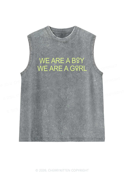 We Are A Boy Pride Y2K Washed Muscle Tank Cherrykitten