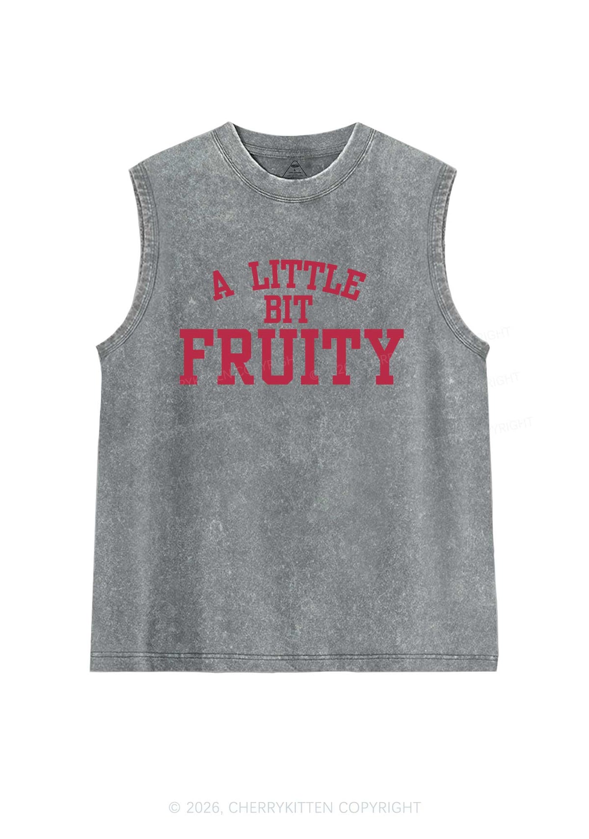 A Little Bit Fruity Pride Y2K Washed Muscle Tank Cherrykitten