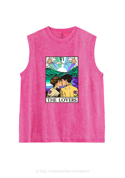 The Gay Lovers Pride Y2K Washed Muscle Tank Cherrykitten