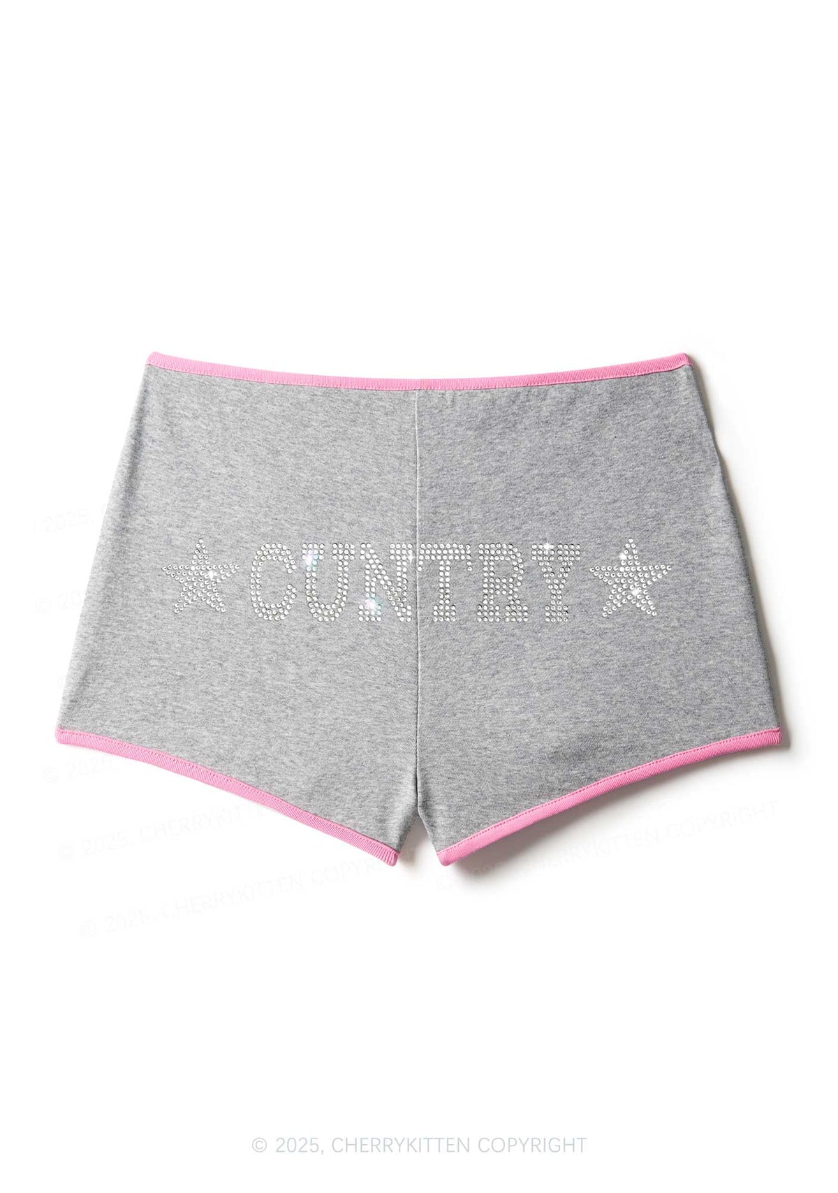 Rhinestone Cuntry Y2K Booty Shorts Cherrykitten