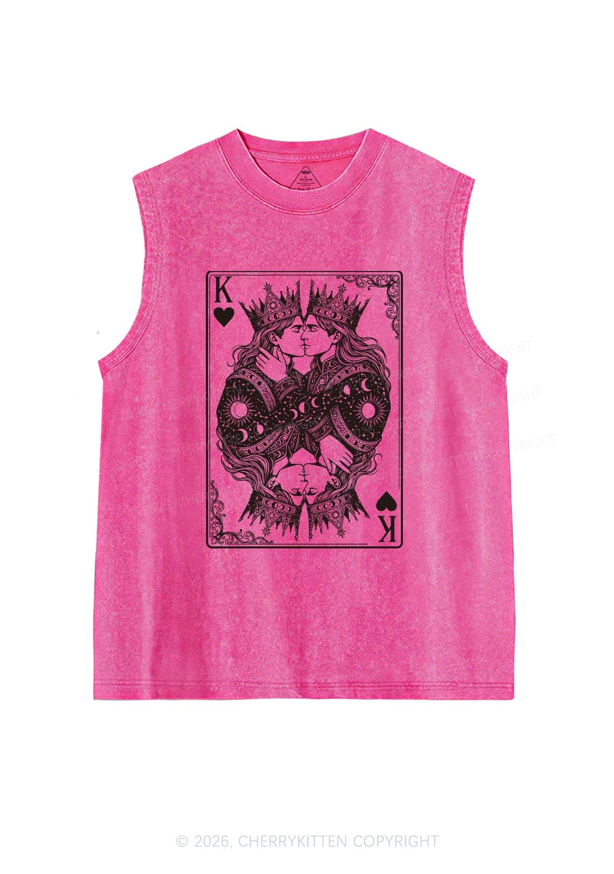 Kings Kissing Pride Y2K Washed Muscle Tank Cherrykitten