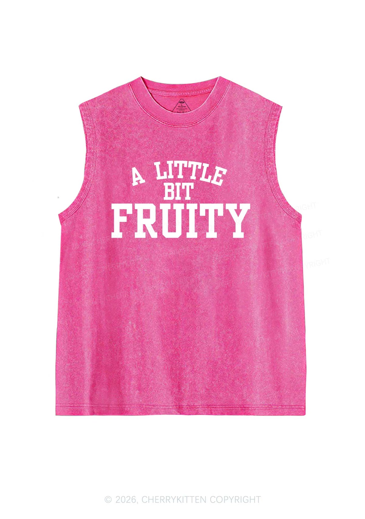A Little Bit Fruity Pride Y2K Washed Muscle Tank Cherrykitten