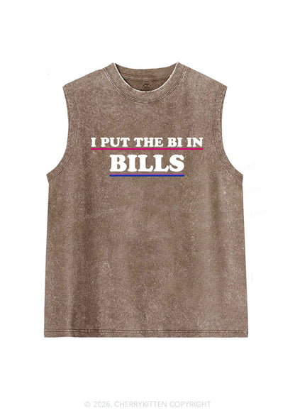 I Put The Bi In Bills Pride Y2K Washed Muscle Tank Cherrykitten