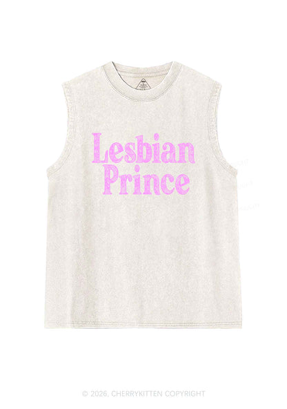 Lesbian Prince Pride Y2K Washed Muscle Tank Cherrykitten