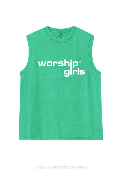 Worship Girls Pride Y2K Washed Muscle Tank Cherrykitten