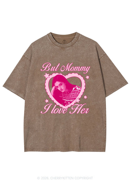 Custom But Mommy I Love Her Y2K Shirts Washed Tee Cherrykitten