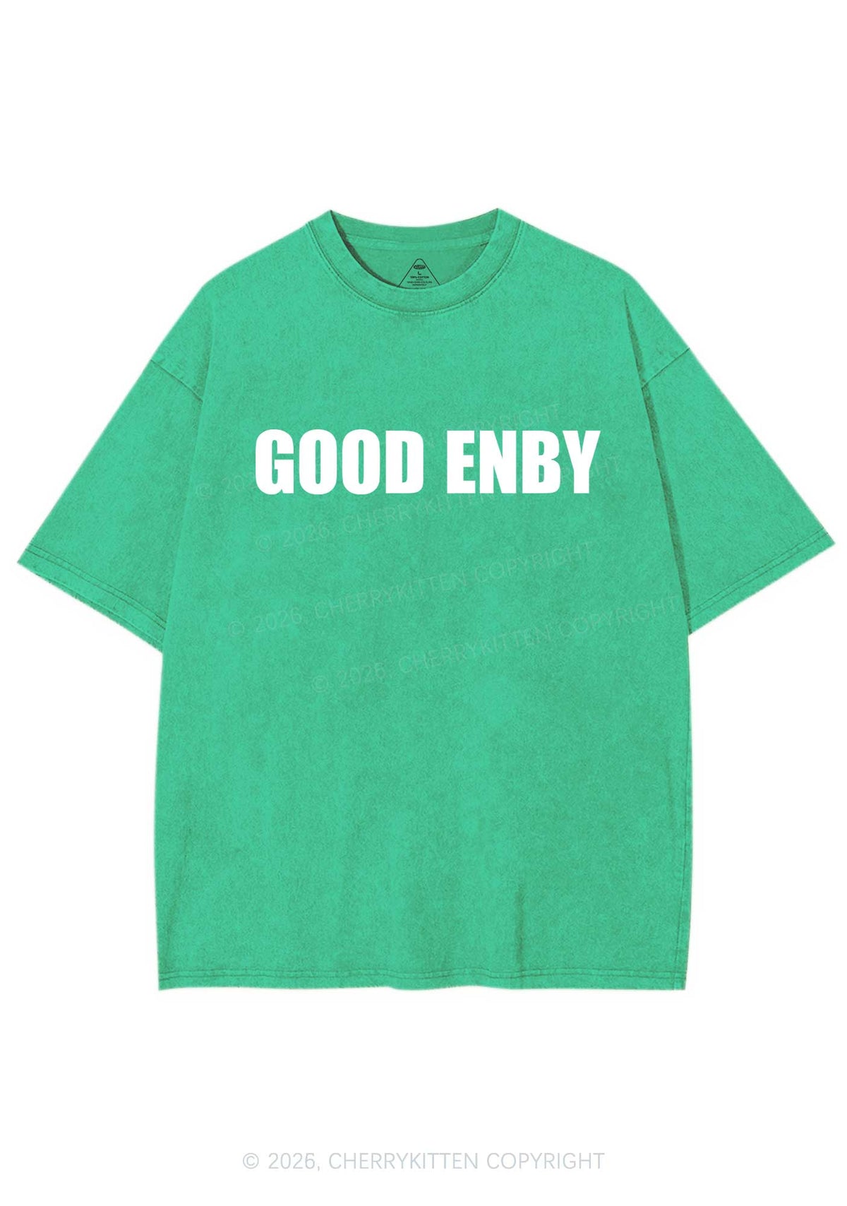 Good Enby Pride Y2K Shirts Washed Tee Cherrykitten