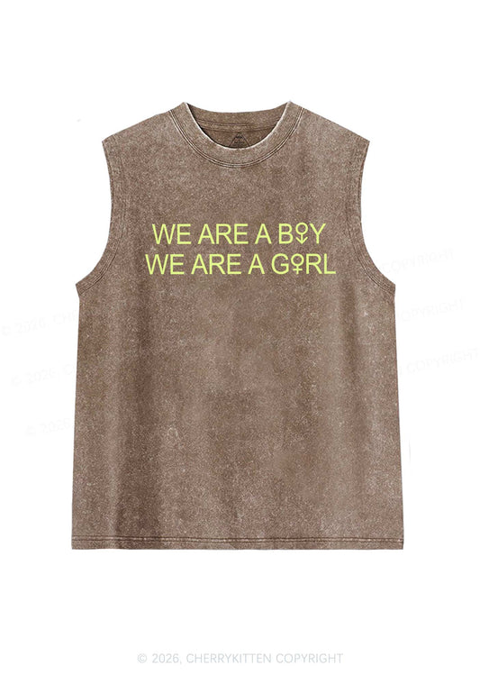 We Are A Boy Pride Y2K Washed Muscle Tank Cherrykitten