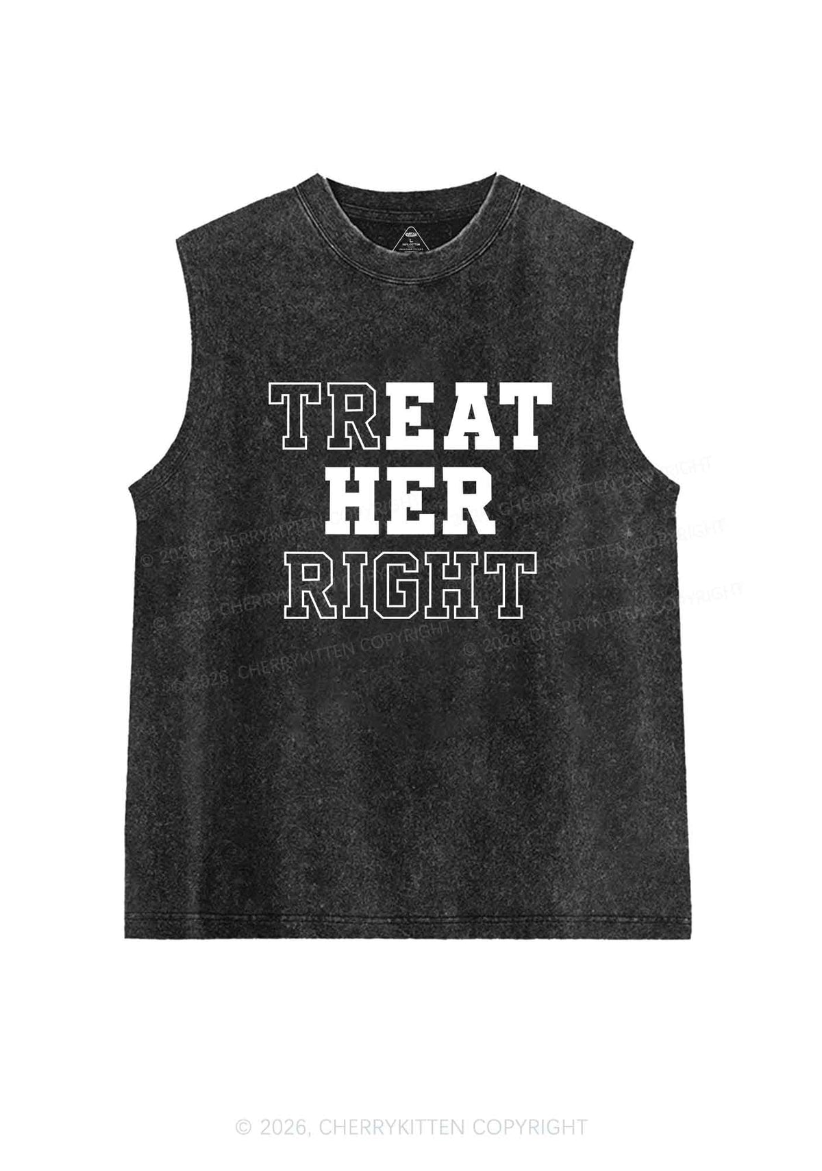 Eat Her Right Pride Y2K Washed Muscle Tank Cherrykitten