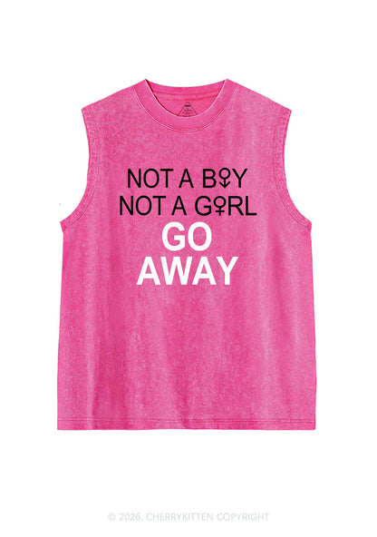 Go Away Pride Y2K Washed Muscle Tank Cherrykitten
