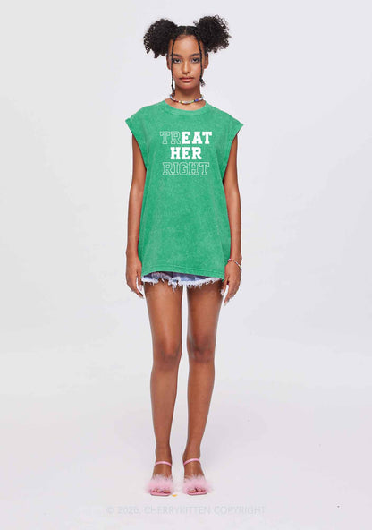 Eat Her Right Pride Y2K Washed Muscle Tank Cherrykitten