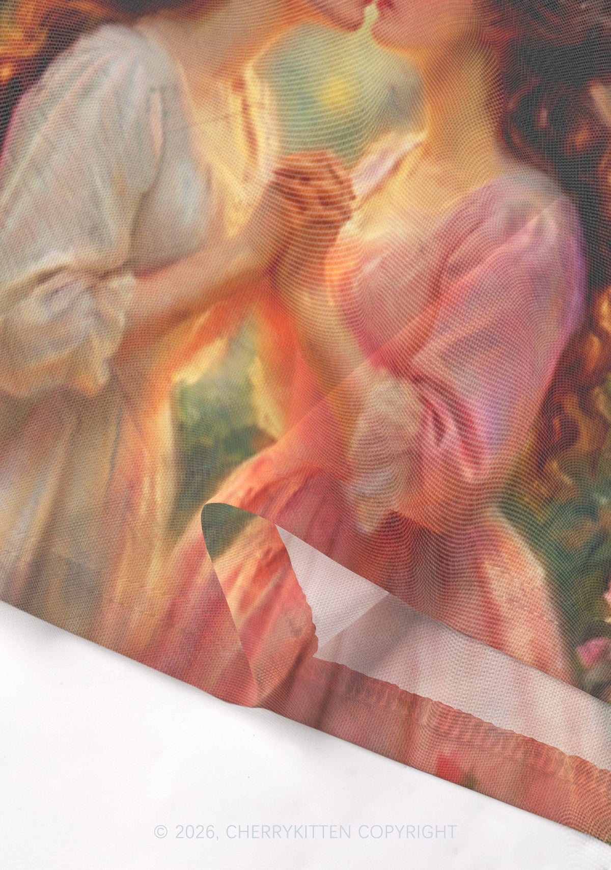 Girls Holding Hands Kissing Pride Y2K Mesh Crop Top Cherrykitten