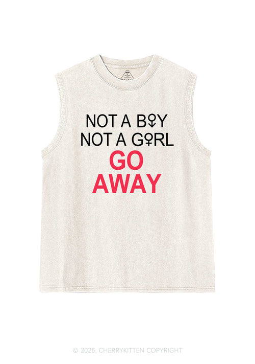 Go Away Pride Y2K Washed Muscle Tank Cherrykitten