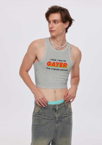 I May Be Gayer Pride Y2K Crop Tank Top Cherrykitten