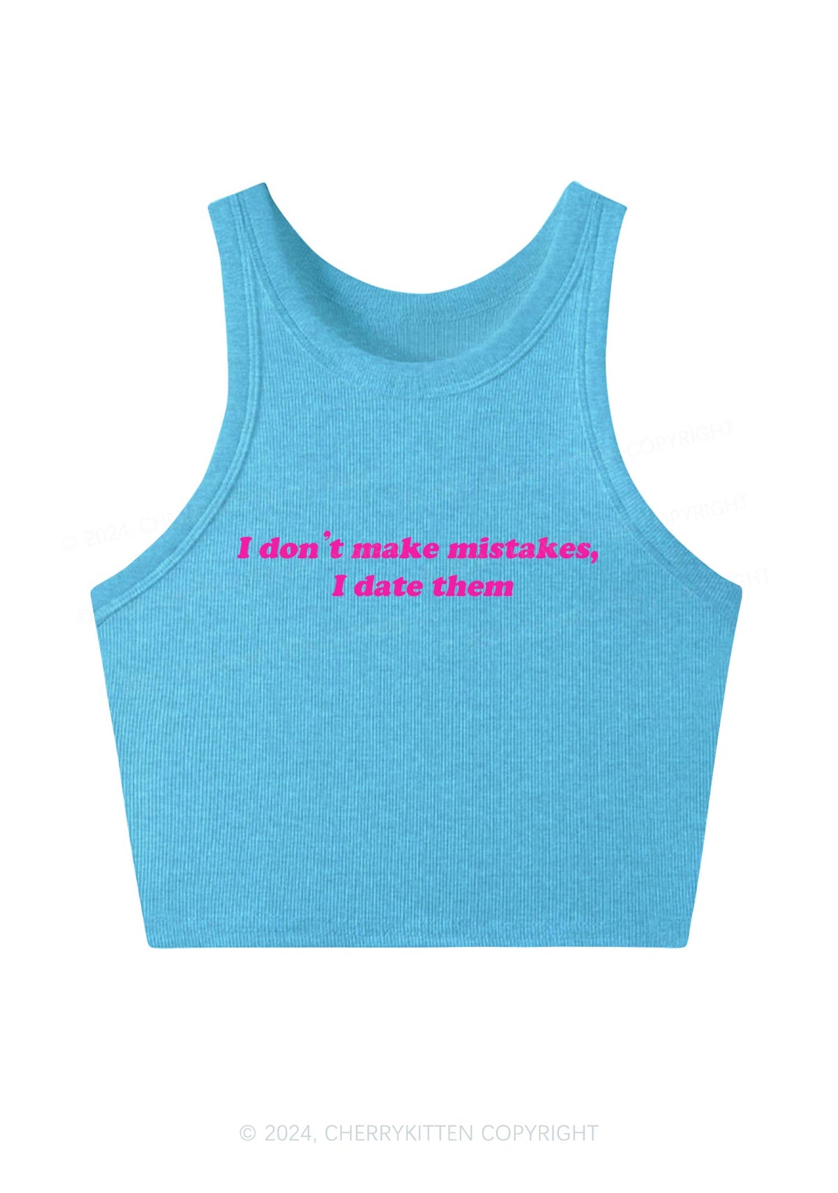 I Don't Make Mistakes Y2K Crop Tank Top Cherrykitten