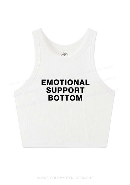 Emotional Support Bottom Pride Y2K Crop Tank Top Cherrykitten