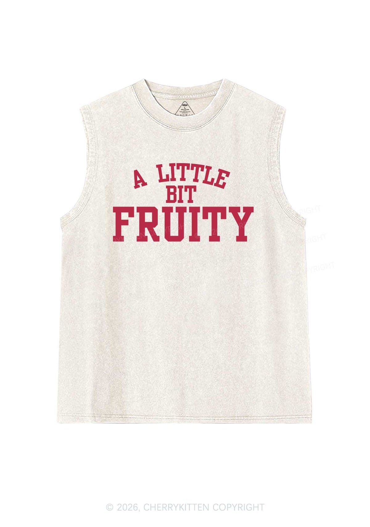 A Little Bit Fruity Pride Y2K Washed Muscle Tank Cherrykitten