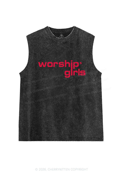 Worship Girls Pride Y2K Washed Muscle Tank Cherrykitten