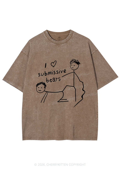 I Love S Bears Y2K Shirts Washed Tee Cherrykitten