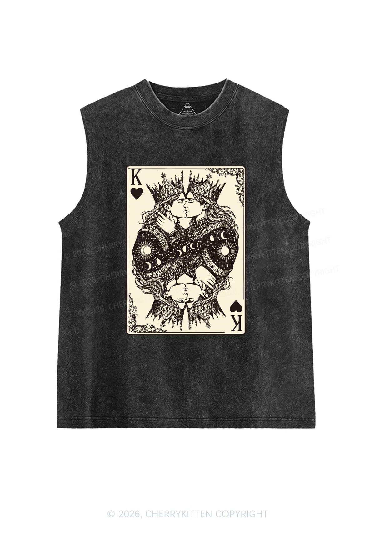 Kings Kissing Pride Y2K Washed Muscle Tank Cherrykitten