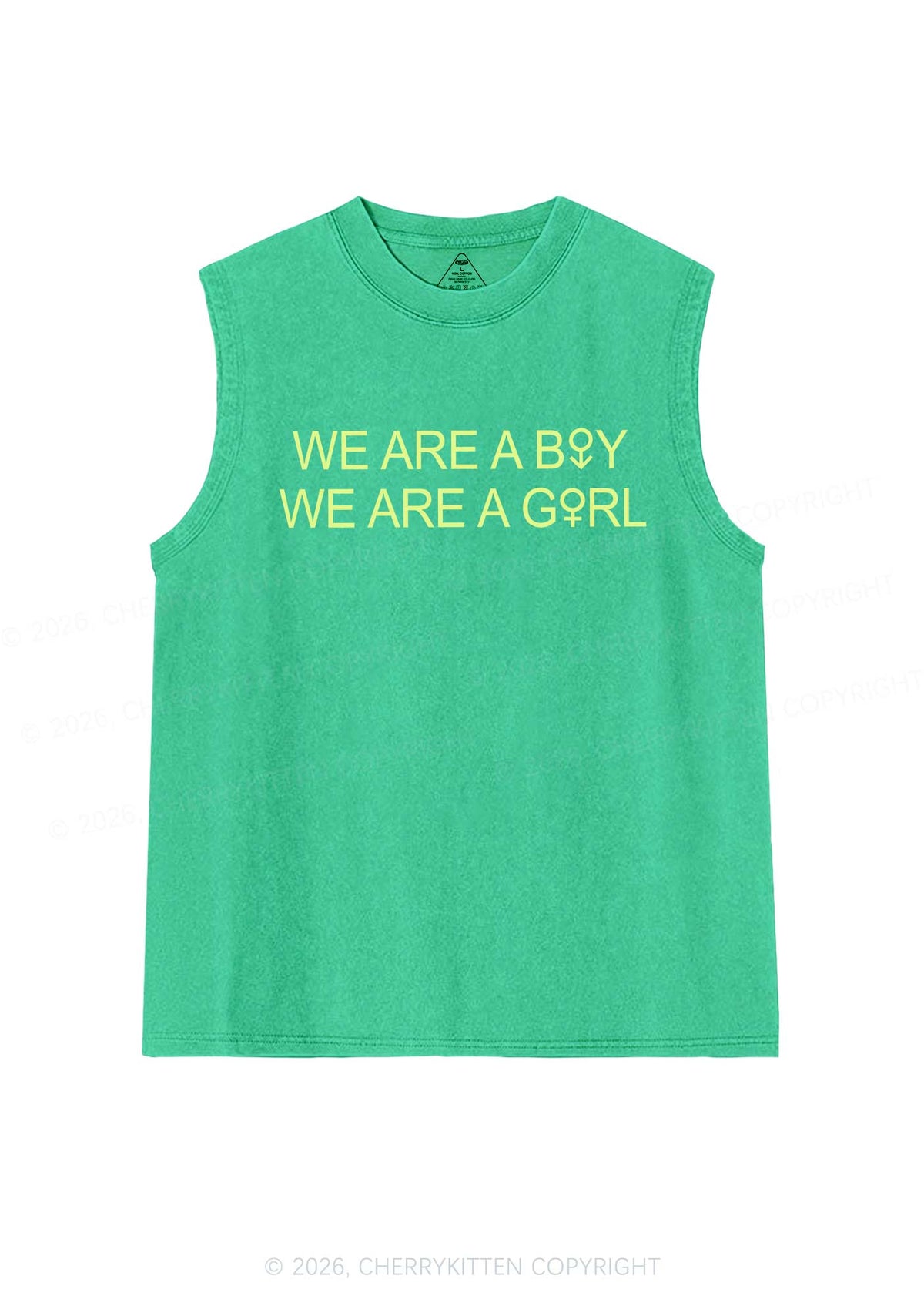 We Are A Boy Pride Y2K Washed Muscle Tank Cherrykitten