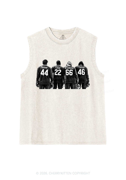 Hockey Crew Y2K Washed Muscle Tank Cherrykitten