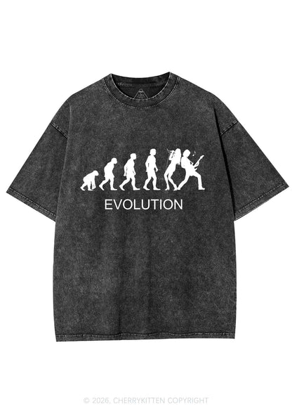 Evolution Rock Band Y2K Shirts Washed Tee Cherrykitten