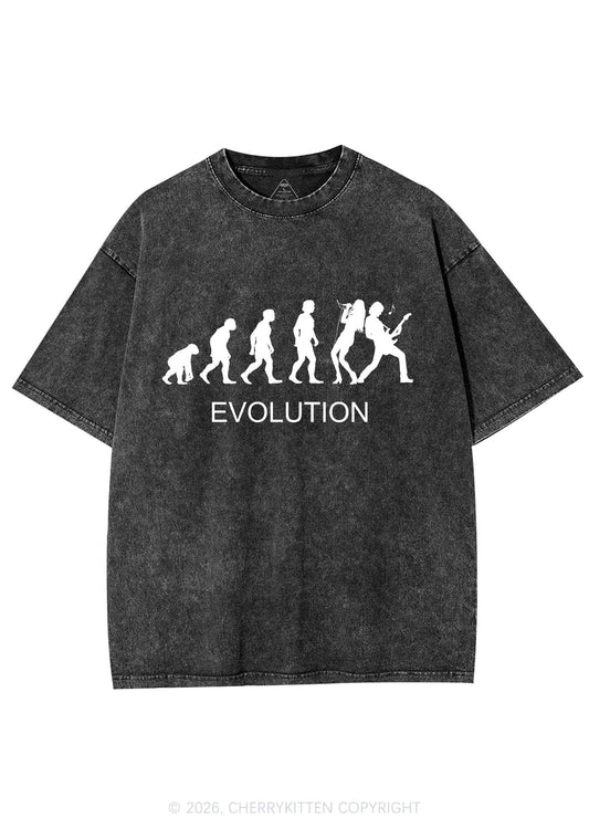 Evolution Rock Band Y2K Shirts Washed Tee Cherrykitten