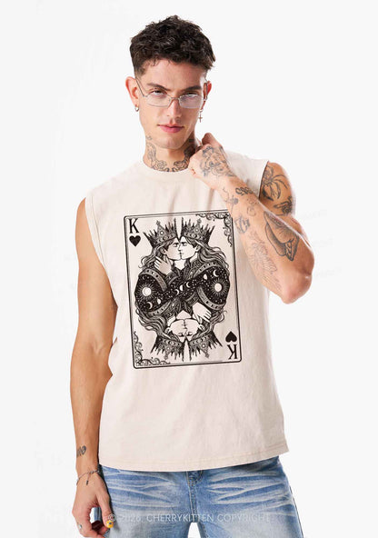 Kings Kissing Pride Y2K Washed Muscle Tank Cherrykitten