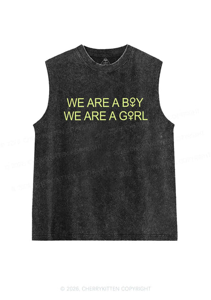 We Are A Boy Pride Y2K Washed Muscle Tank Cherrykitten