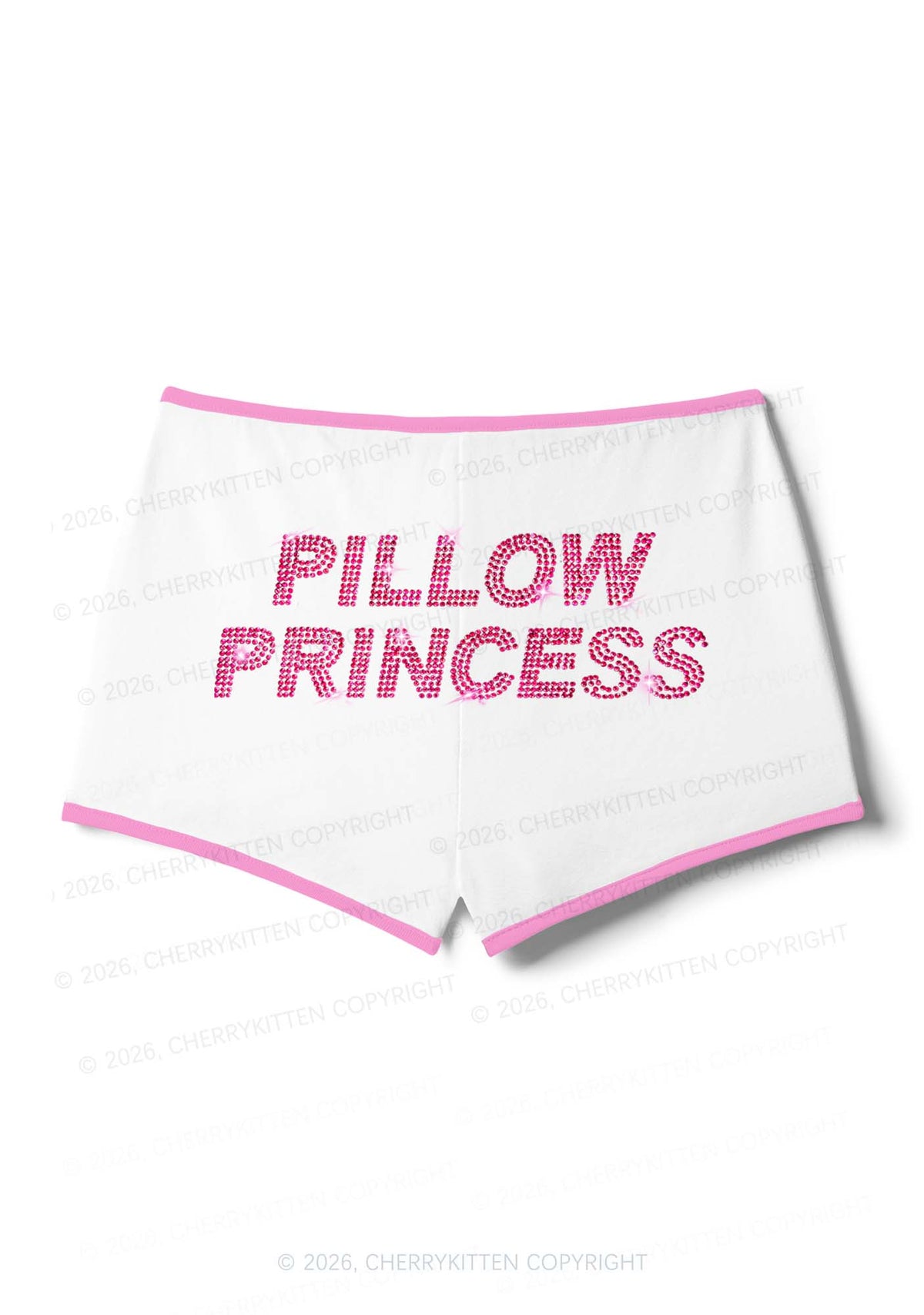 Rhinestone Pillow Princess Y2K Booty Shorts Cherrykitten