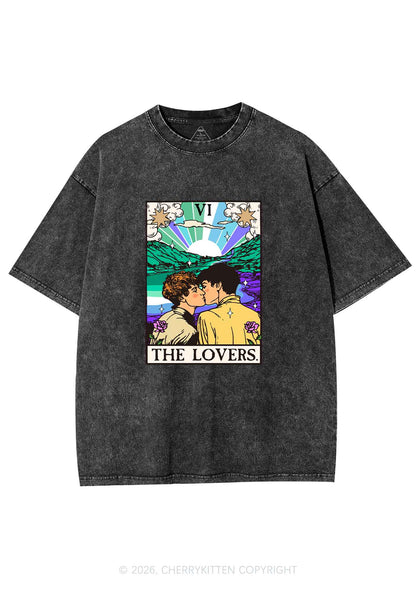 The Gay Lovers Pride Y2K Shirts Washed Tee Cherrykitten