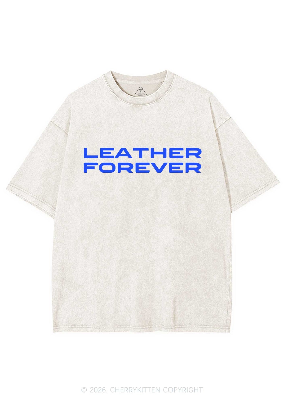 Leather Forever Y2K Shirts Washed Tee Cherrykitten