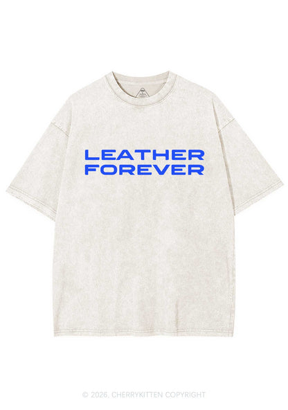 Leather Forever Y2K Shirts Washed Tee Cherrykitten