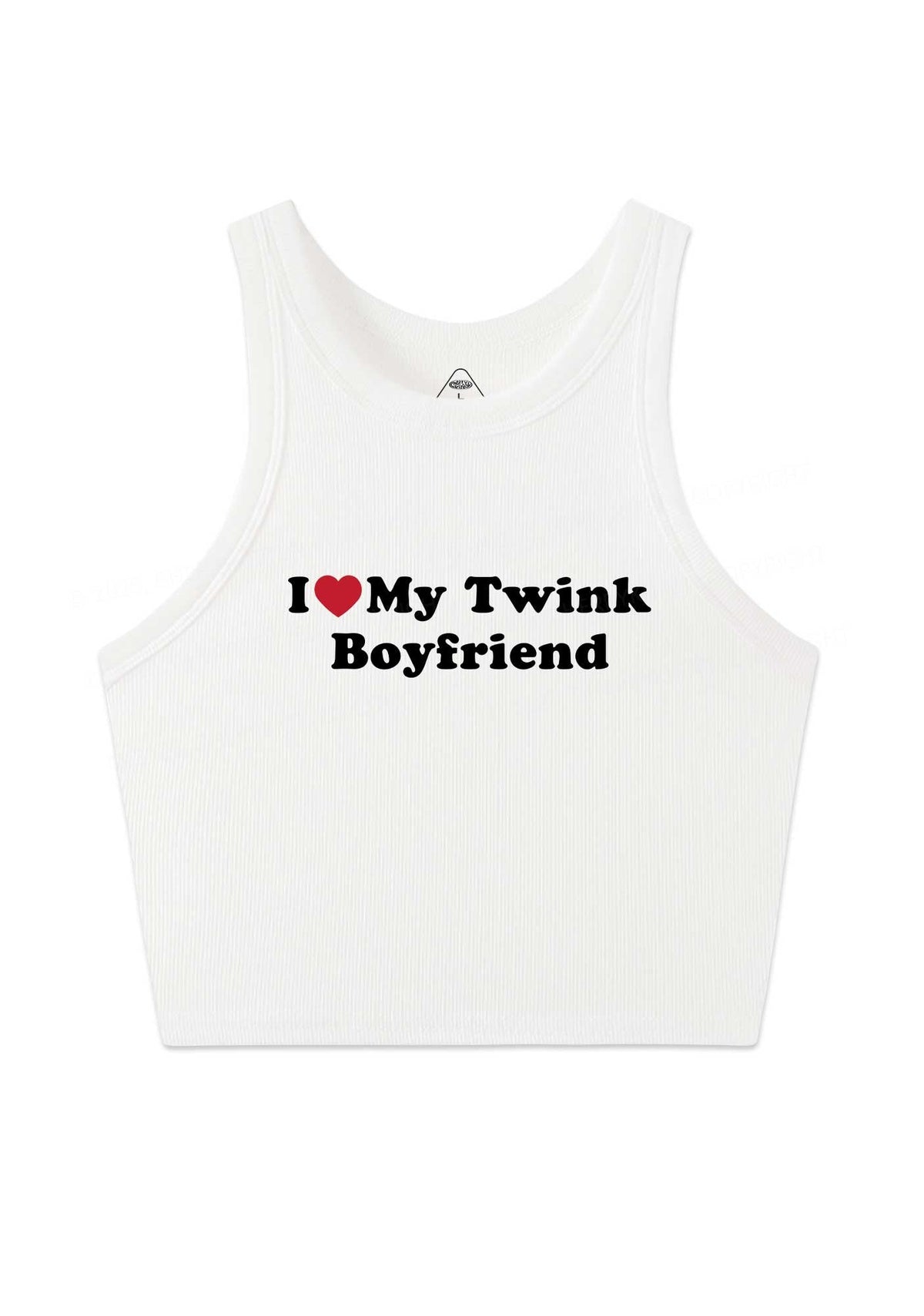 I Love My Twink BF Pride Y2K Crop Tank Top Cherrykitten