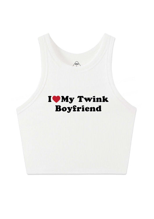 I Love My Twink BF Pride Y2K Crop Tank Top Cherrykitten