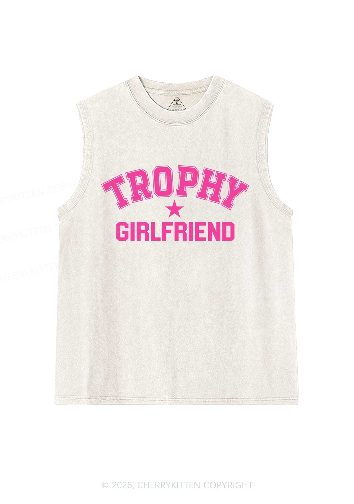 Trophy Girlfriend Y2K Washed Muscle Tank Cherrykitten