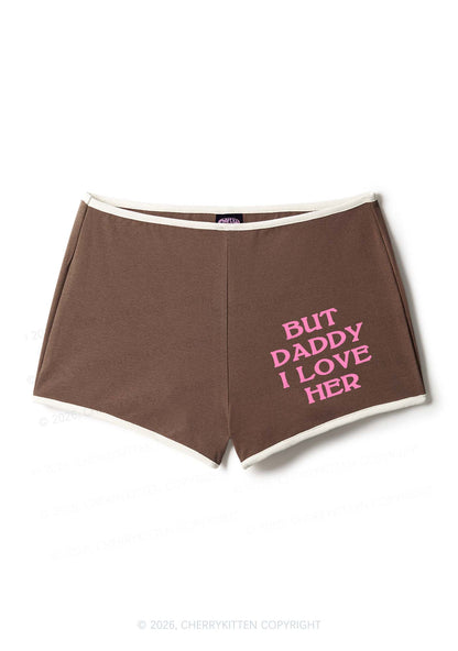But Daddy I Love Her Pride Y2K Booty Shorts Cherrykitten