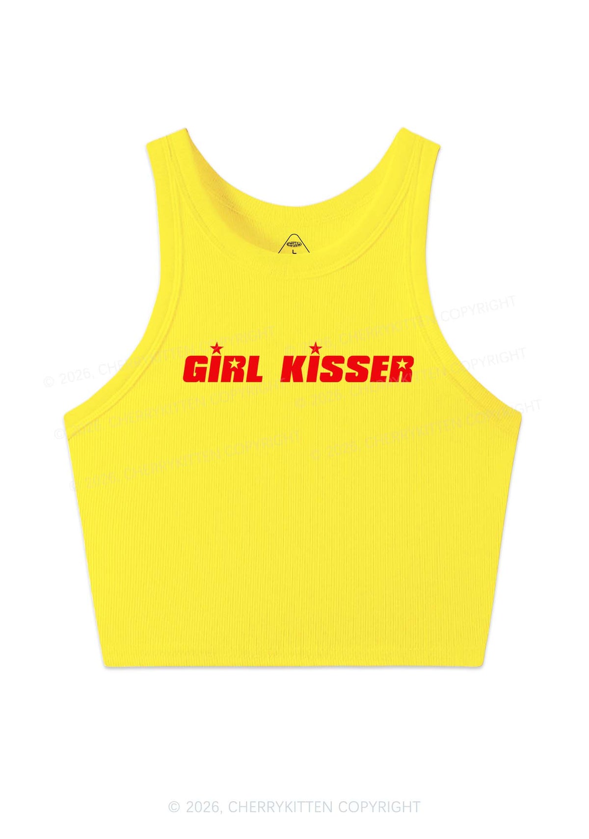 Girl Kisser Star Y2K Crop Tank Top Cherrykitten