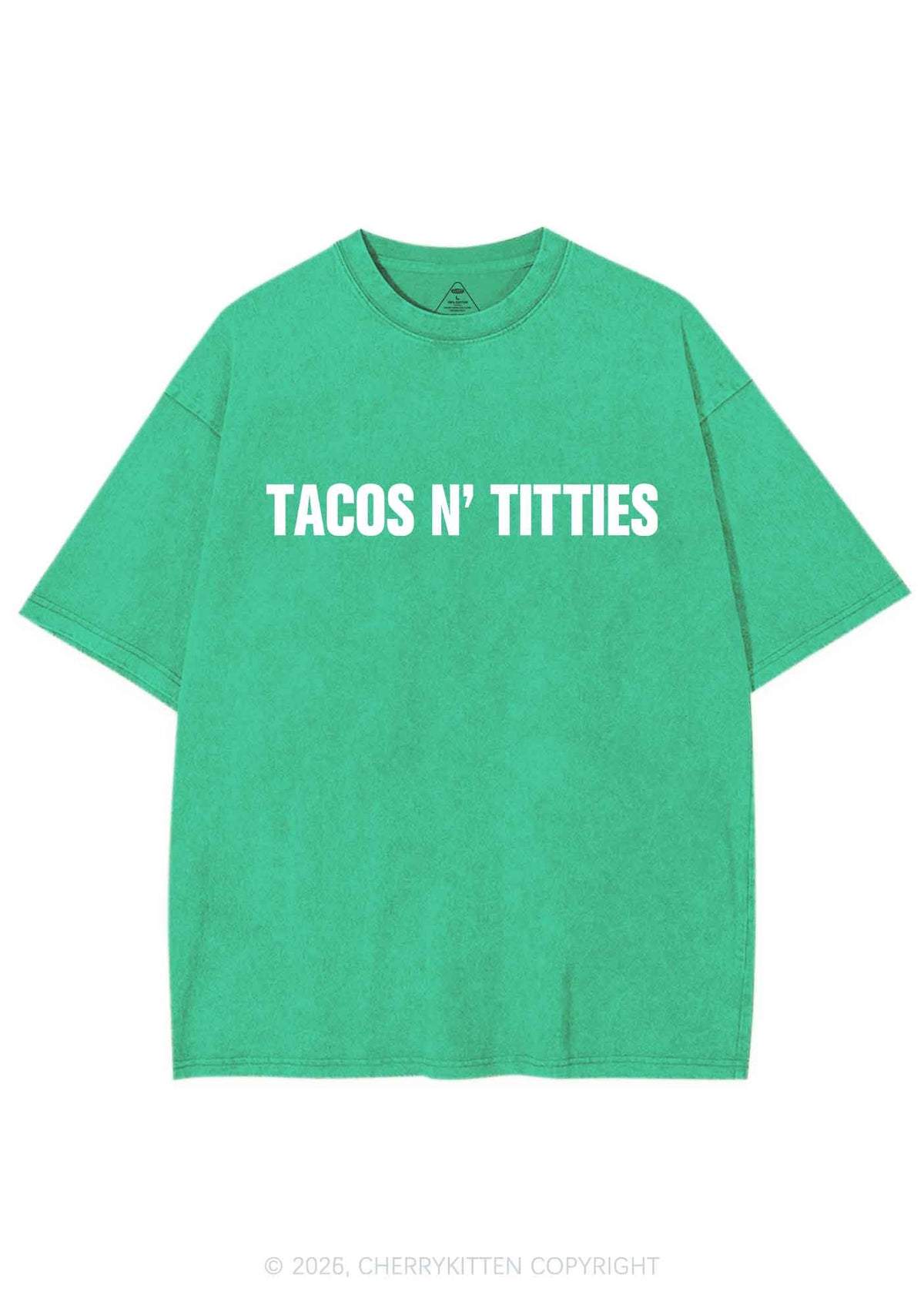 Tacos And Txtties Y2K Shirts Washed Tee Cherrykitten