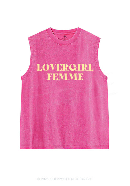 Lovergirl Femme Pride Y2K Washed Muscle Tank Cherrykitten