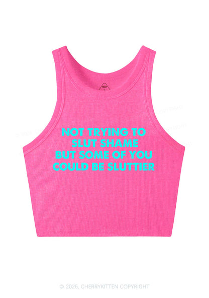 Not Trying To Slxt Shame Y2K Crop Tank Top Cherrykitten