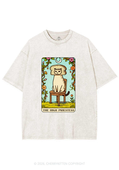 Breadhead Cat Y2K Shirts Washed Tee Cherrykitten