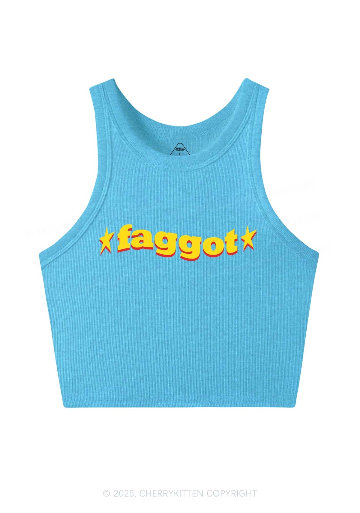 Red Faggot Pride Y2K Crop Tank Top Cherrykitten