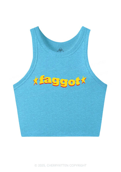 Red Faggot Pride Y2K Crop Tank Top Cherrykitten