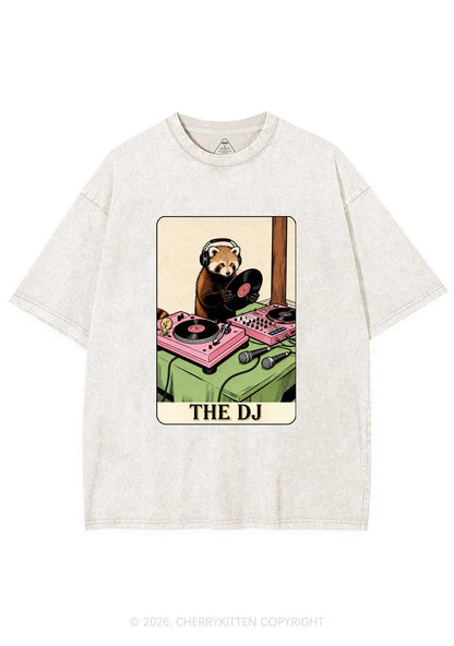 The DJ Raccoon Y2K Shirts Washed Tee Cherrykitten