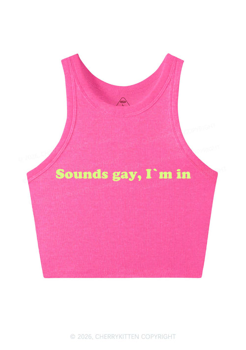 Sounds Gay Y2K Crop Tank Top Cherrykitten