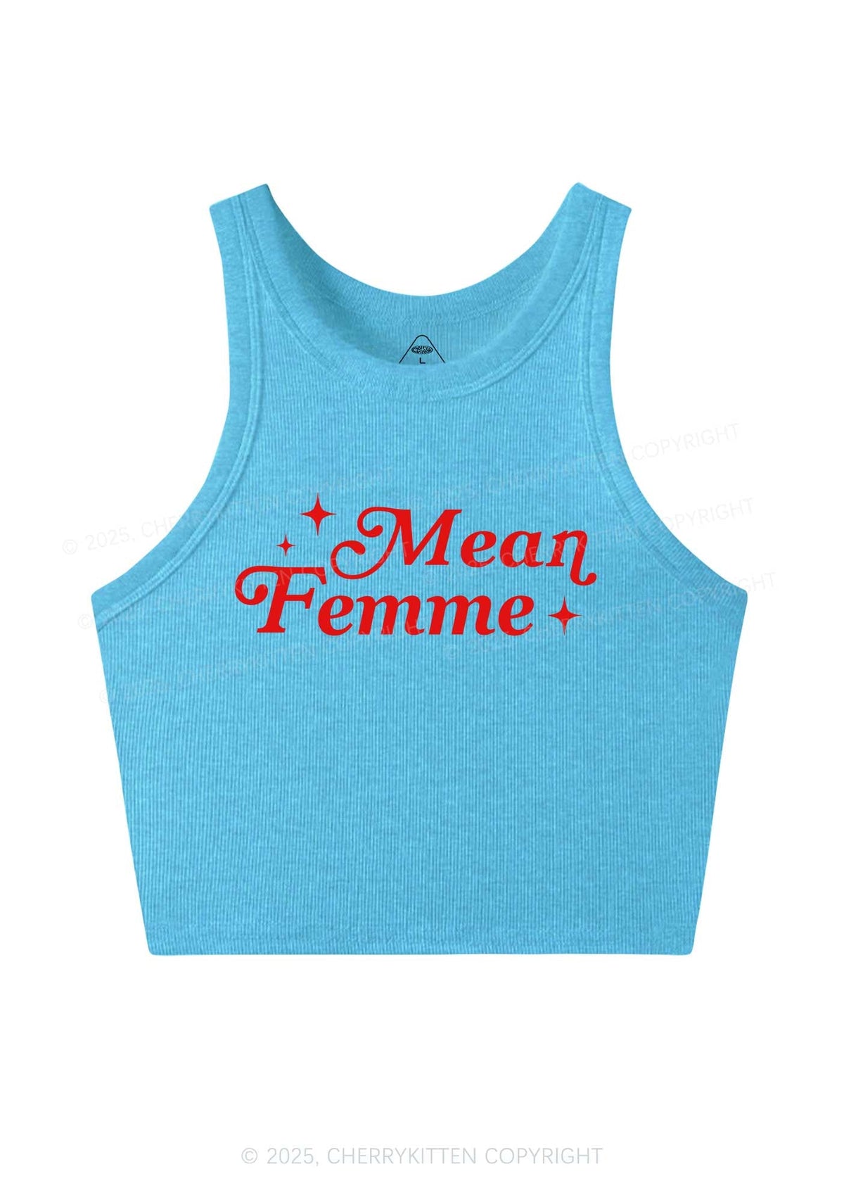 Mean Femme Pride Y2K Crop Tank Top Cherrykitten