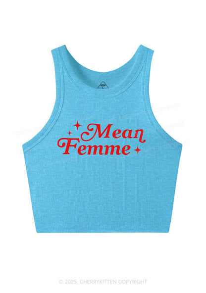 Mean Femme Pride Y2K Crop Tank Top Cherrykitten